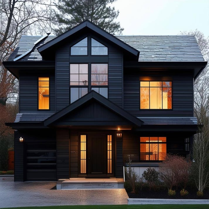 DARK AND DRAMATIC HOUSE SIDING ROOF