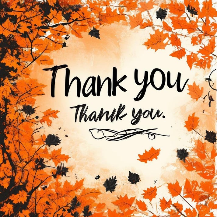 THANK YOU ORANGE AND BLACK FALL