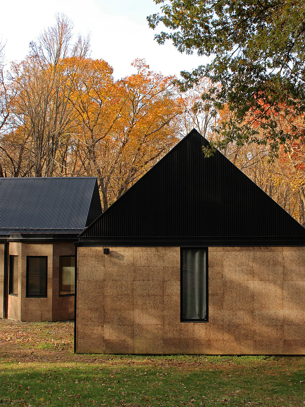 Mixed materials: Cork and Metal siding