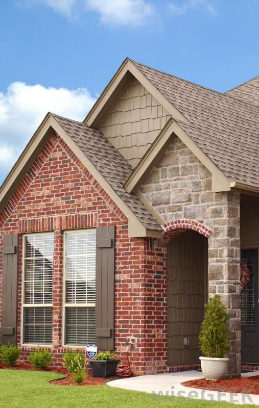 Types of house siding: Red brick house exterior