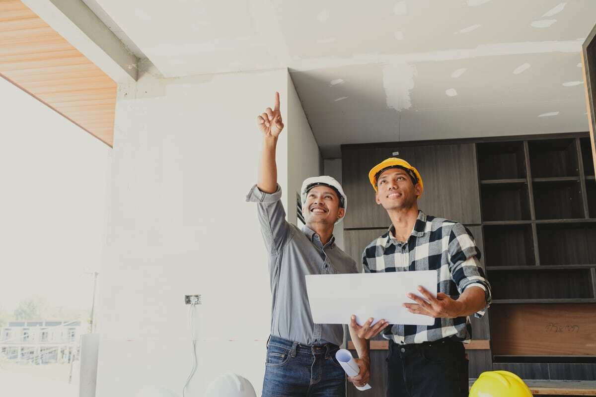 Pointing At Ceiling